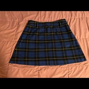 A black and blue BP plaid skirt. It fits young tweens and teens.